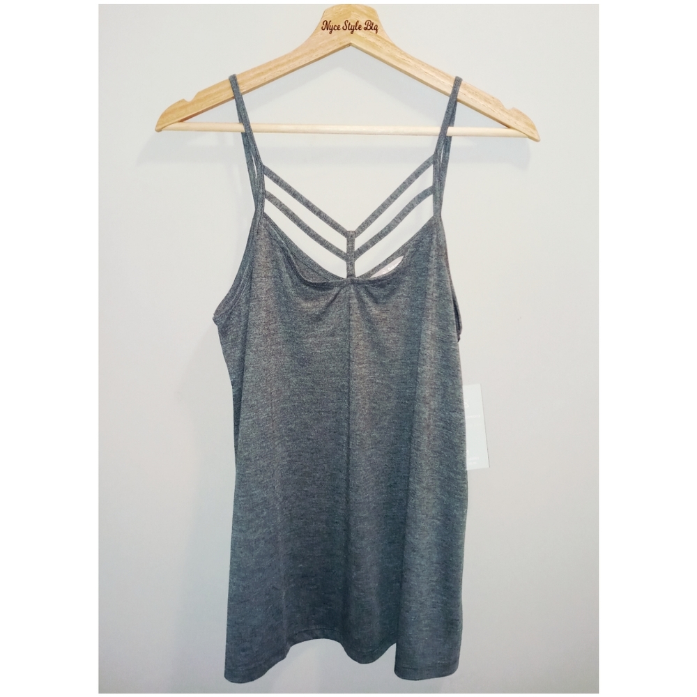 Harmony‎ Balance Gray Strappy Tank Top